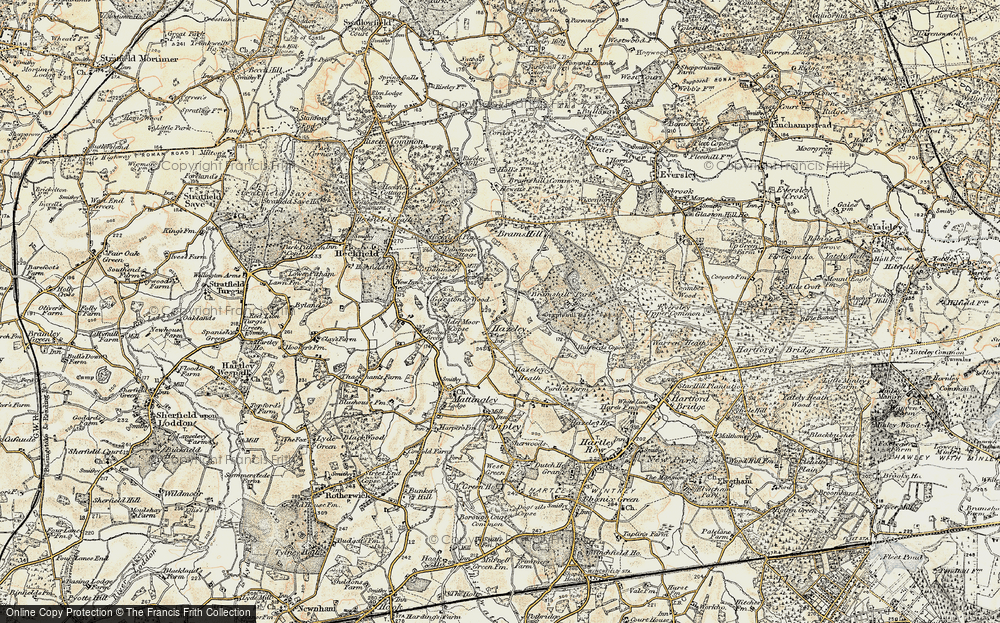 Old Map of Hazeley Lea, 1897-1909 in 1897-1909