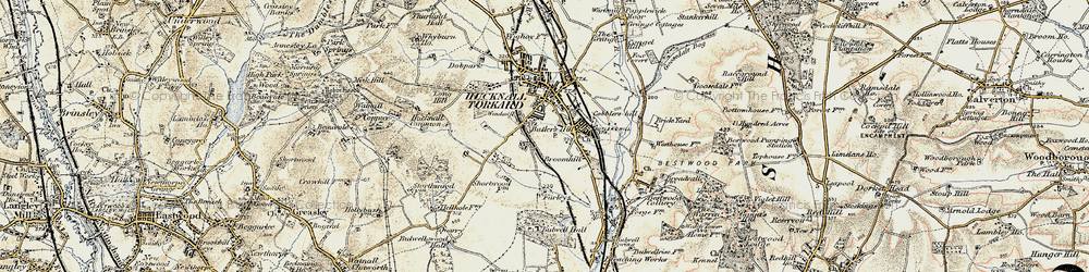 Old map of Hazelgrove in 1902