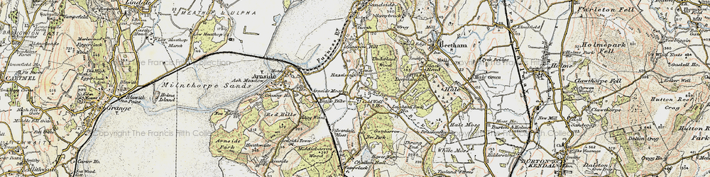 Old map of Hazelslack in 1903-1904