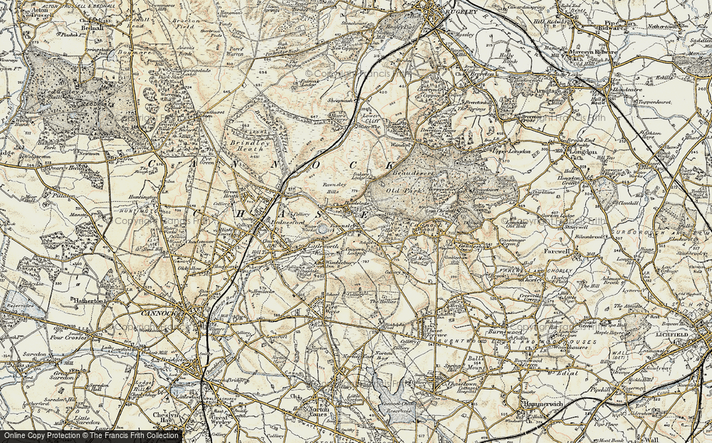 Old Map of Hazelslade, 1902 in 1902