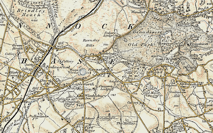 Old map of Hazelslade in 1902
