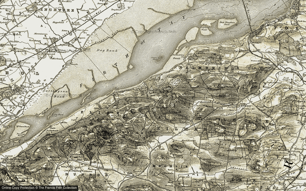 Old Map of Historic Map covering Lewes Wood in 1906-1908