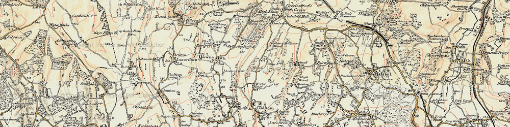 Old map of Hazelwood in 1897-1902