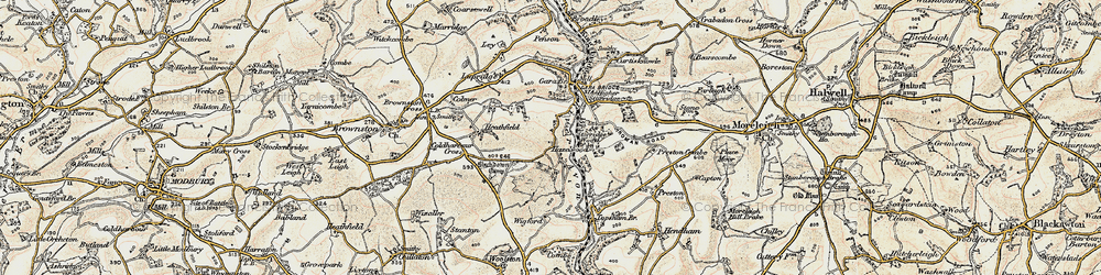 Old map of Blackdown Rings in 1899