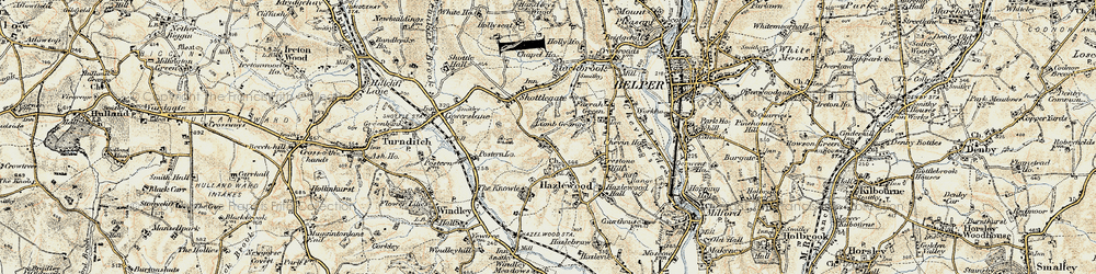 Old map of Windley Meadows in 1902