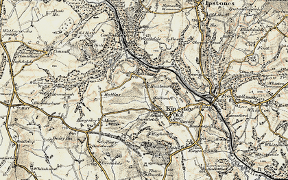 Old map of Hazlecross in 1902