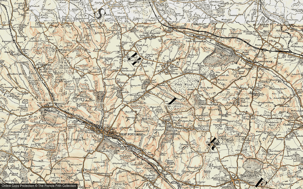 Old Map of Hazlemere, 1897-1898 in 1897-1898