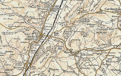 Old map of Helmeth Hill in 1902-1903