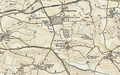 Old map of Hazleton in 1898-1900