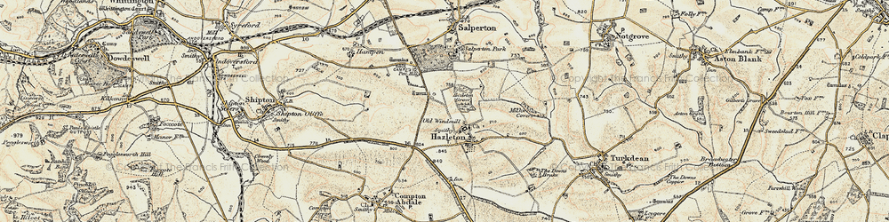Old map of Hazleton in 1898-1900
