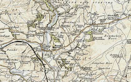 Old map of Hazlewood in 1903-1904