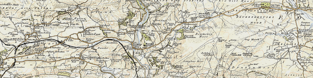 Old map of Hazlewood in 1903-1904