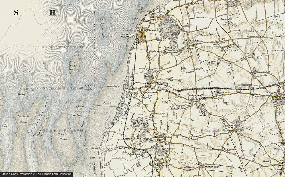 Old Map of Heacham, 1901-1902 in 1901-1902