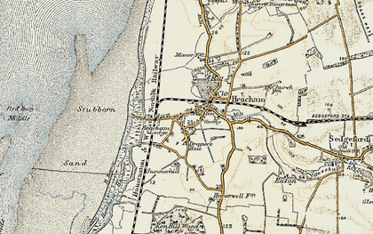 Old map of Heacham in 1901-1902