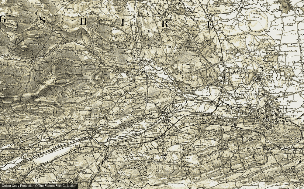 Old Map of Historic Map covering Bonnyfield in 1904-1907