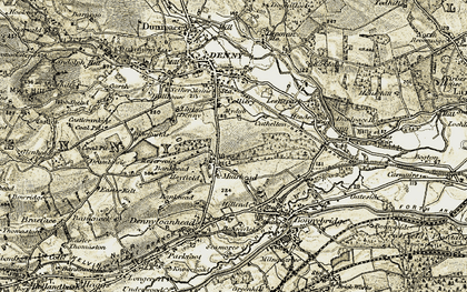 Old map of Bonnyfield in 1904-1907
