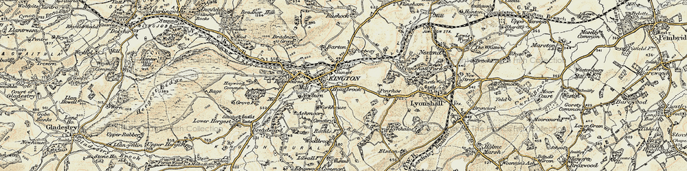 Old map of Headbrook in 1900-1903