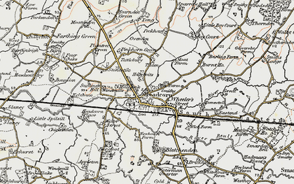 Old map of Headcorn in 1897-1898