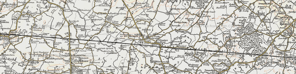 Old map of Tilden in 1897-1898