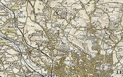 Old map of Headingley in 1903-1904