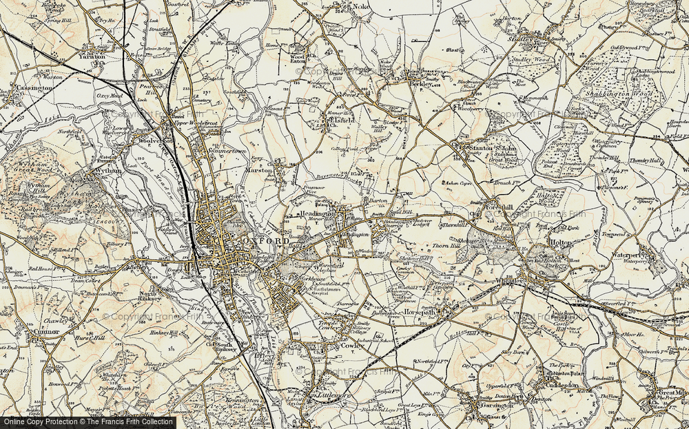 Old Map of Headington, 1898-1899 in 1898-1899