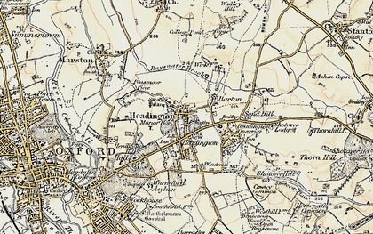 Old map of Bayswater Brook in 1898-1899