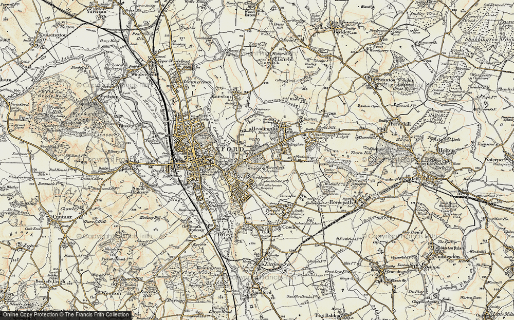 Old Map of Headington Hill, 1898-1899 in 1898-1899