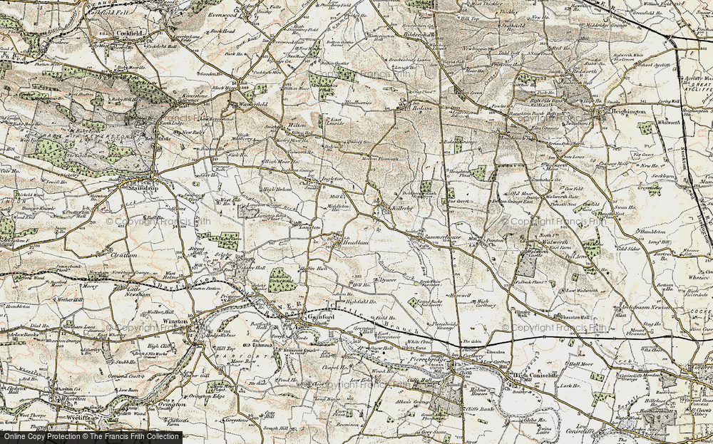 Old Map of Headlam, 1903-1904 in 1903-1904