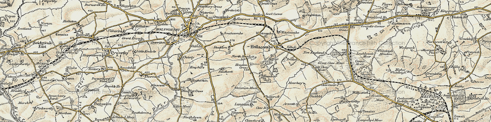 Old map of Headon in 1900