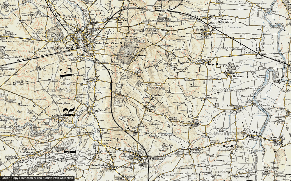 Old Map of Headon, 1902-1903 in 1902-1903