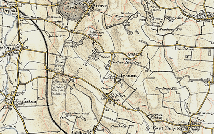 Old map of Headon in 1902-1903