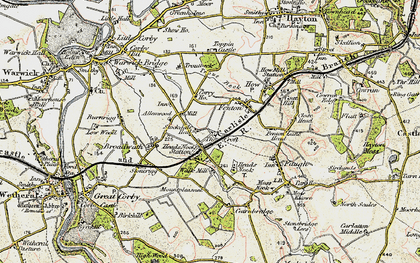 Old map of Heads Nook in 1901-1904