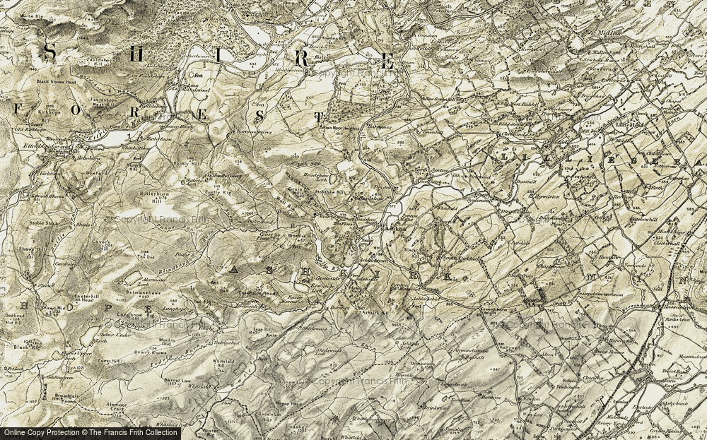 Old Map of Headshaw, 1901-1904 in 1901-1904