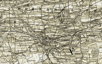 Old map of Headwell in 1904-1906