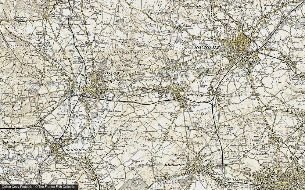 Old Map of Heady Hill, 1903 in 1903