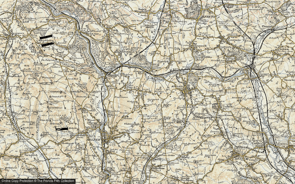 Old Map of Heage, 1902 in 1902