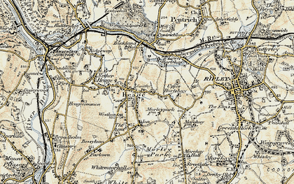 Old map of Heage in 1902