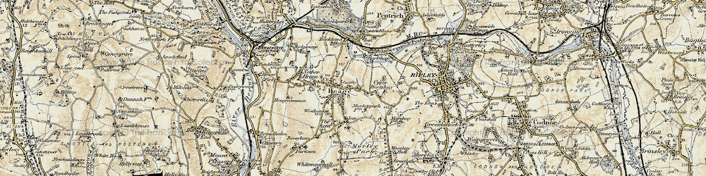 Old map of Heage in 1902