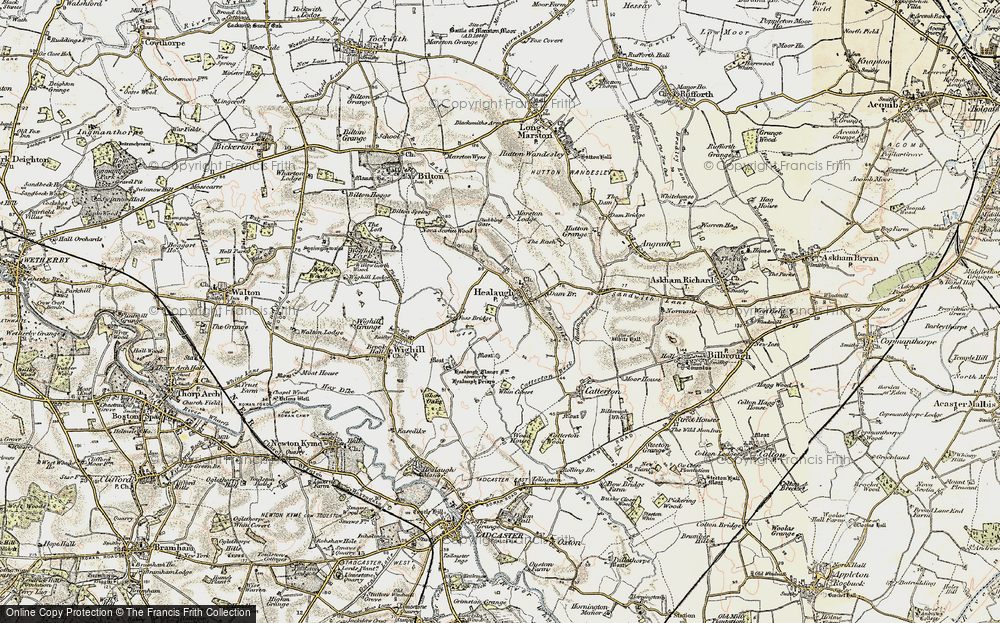 Old Map of Healaugh, 1903 in 1903