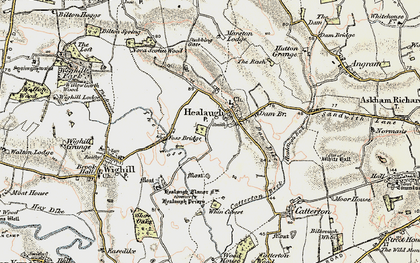 Old map of Healaugh in 1903