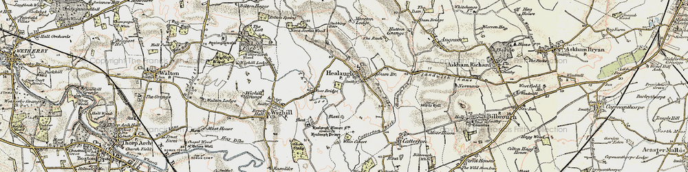 Old map of Healaugh in 1903