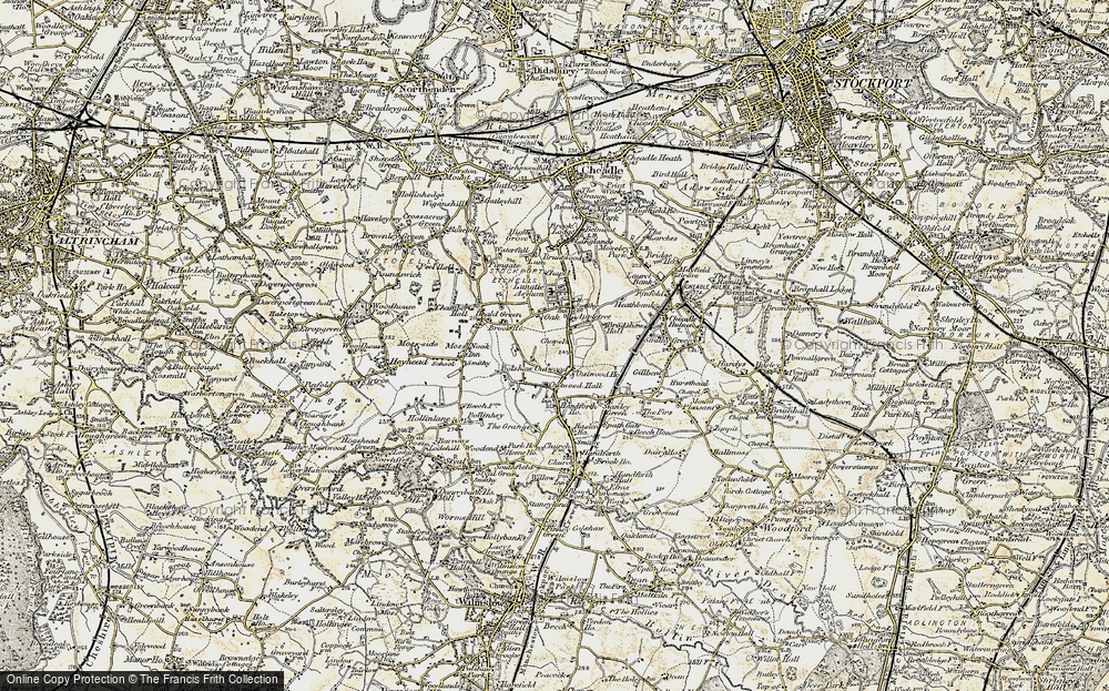 Old Map of Heald Green, 1902-1903 in 1902-1903