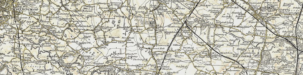 Old map of Heald Green in 1902-1903