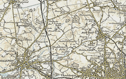 Old map of Healds Green in 1903