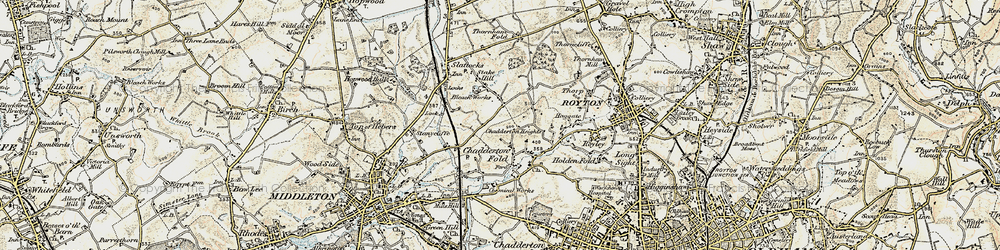 Old map of Healds Green in 1903