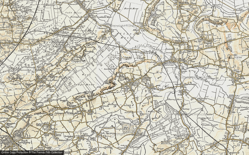 Old Map of Historic Map covering West Sedge Moor in 1898-1900