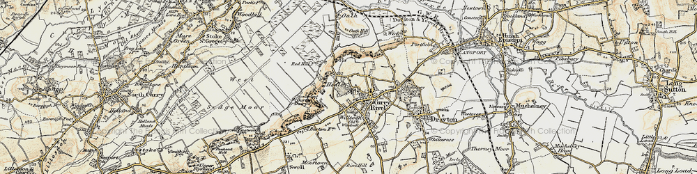 Old map of West Sedge Moor in 1898-1900