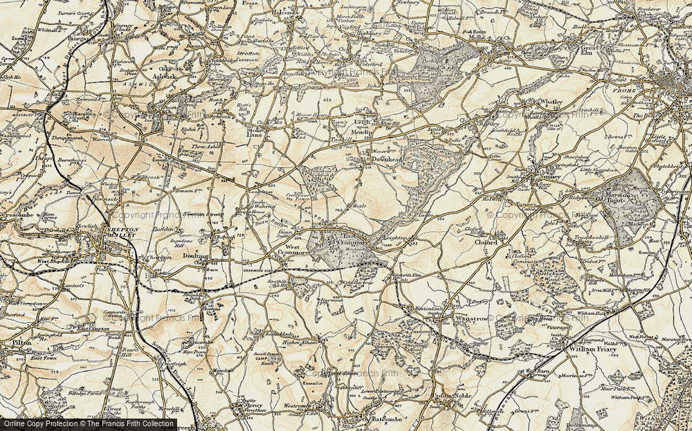 Old Map of Historic Map covering Dean in 1899