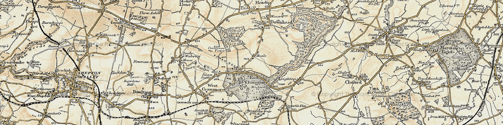 Old map of Dean in 1899