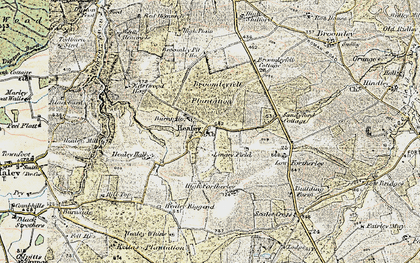 Old map of Healey in 1901-1904